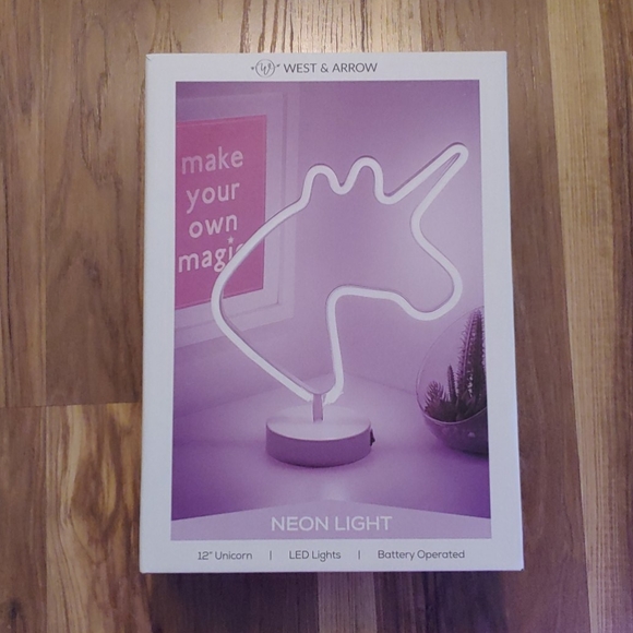 🎁West & Arrow 12" Purple LED Unicorn Light NIB - Picture 2 of 4